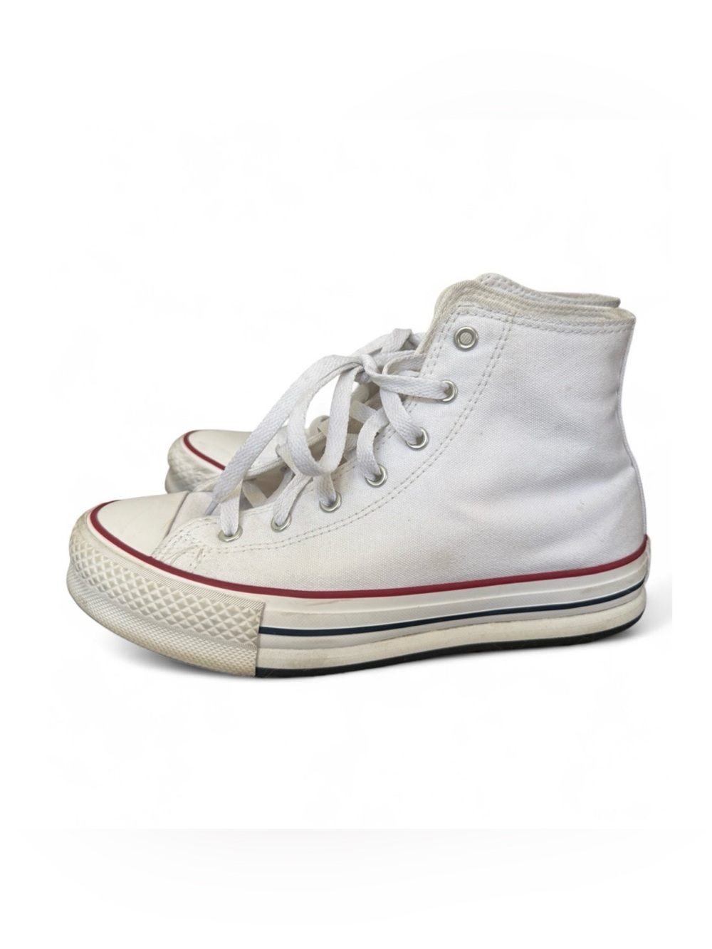 Youth Converse White High-Top Sneakers - youth 5.5